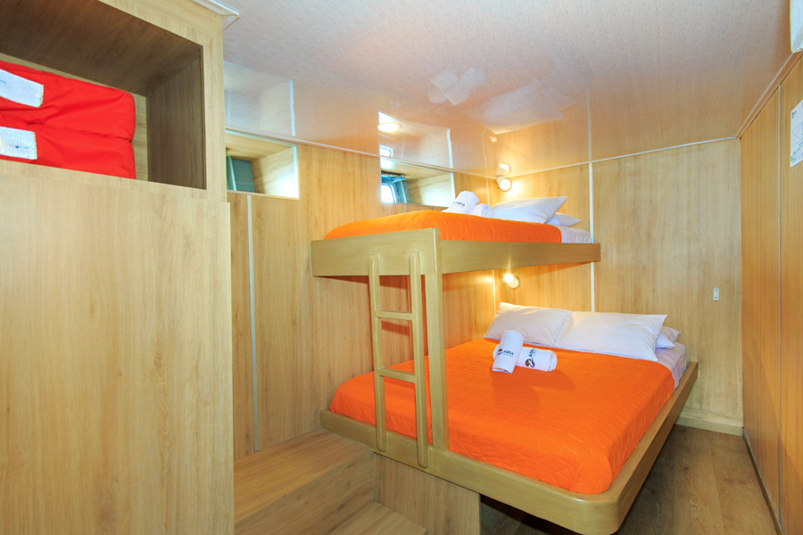Aqua Yacht lower deck cabin